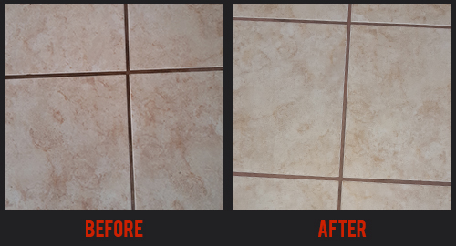 Before and After Tile & Grout Cleaning
